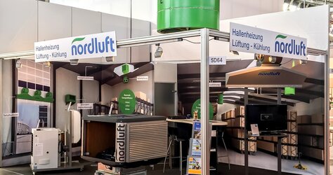 Messestand Hallenheizungen von nordluft